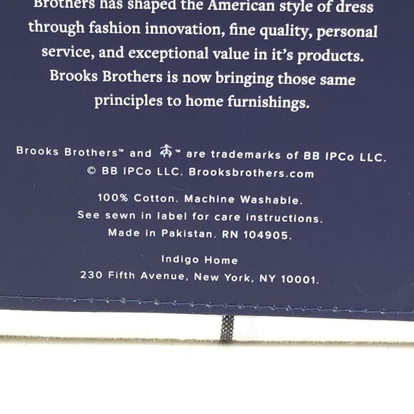 Brooks Brothers Cotton Full Double Sheet Set Black White Large Plaid - Picture 4 of 8